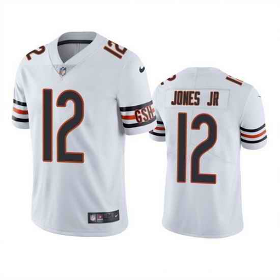 Men's Chicago Bears #12 Velus Jones Jr. White Vapor untouchable Limited Stitched Jersey->chicago bears->NFL Jersey