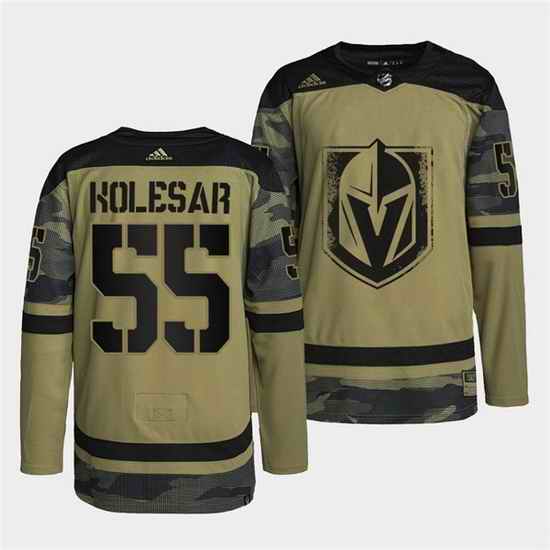 Men Vegas Golden Knights #55 Keegan Kolesar 2022 Camo Military Appreciation Night Stitched jersey->vegas golden knights->NHL Jersey
