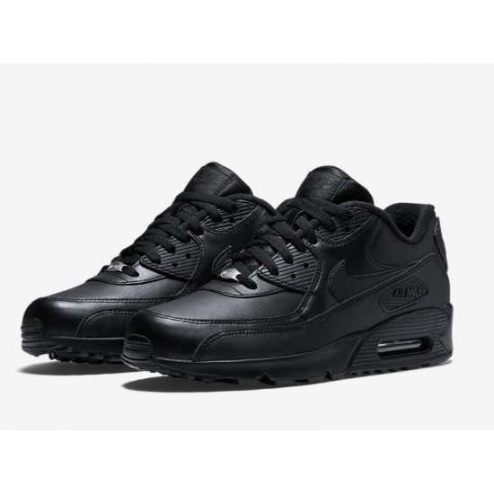 Men Nike Air Max #90 All Black Shoes->lebron james->Sneakers