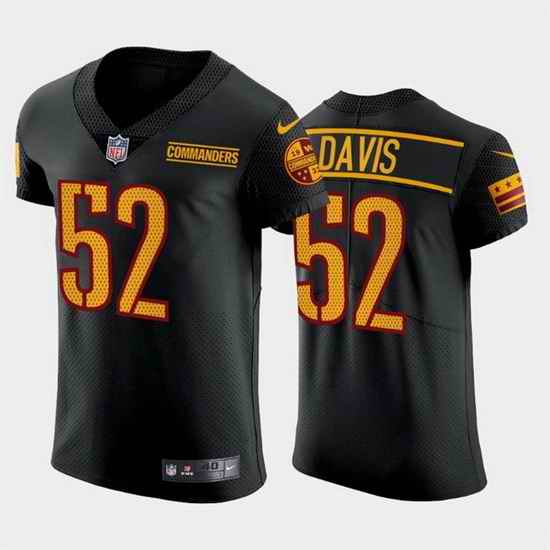 Men Washington Commanders #52 Jamin Davis Black Elite Stitched jersey->washington commanders->NFL Jersey