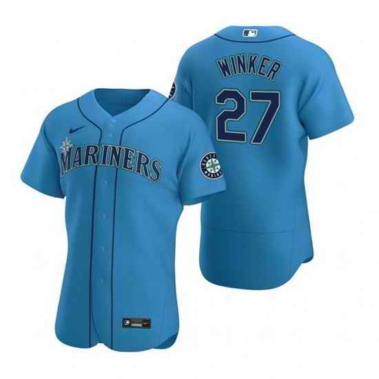 Men Seattle Mariners #27 Jesse Winker Royal Flex Base Stitched jersey->seattle mariners->MLB Jersey