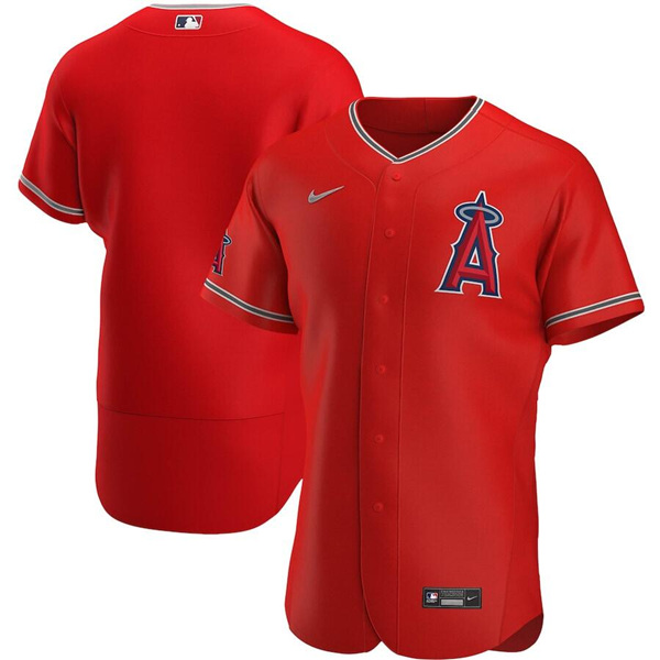 Men's Los Angeles Angels Red Alternate Team Logo Stittched Jersey->kansas city royals->MLB Jersey