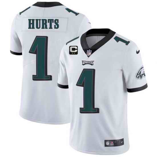 Men's Eagles 2022 #1 Jalen Hurts White With 2-star C Patch Vapor Untouchable Limited Stitched NFL Jersey->buffalo bills->NFL Jersey