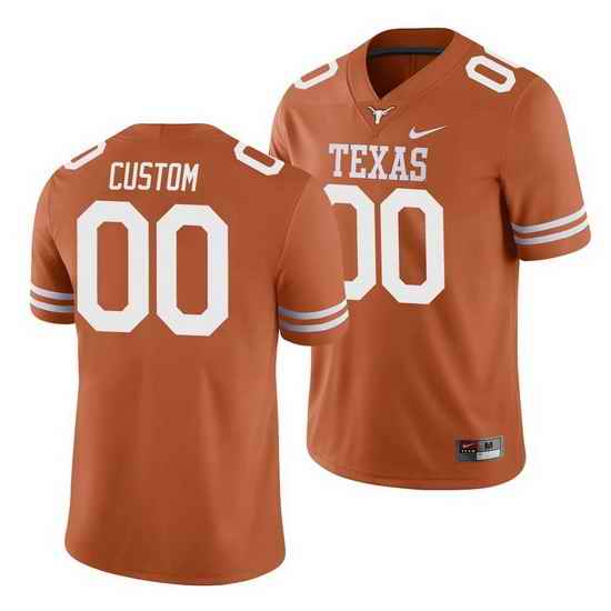 Texas Longhorns Custom Texas Orange College Football Men'S Jersey->->Custom Jersey
