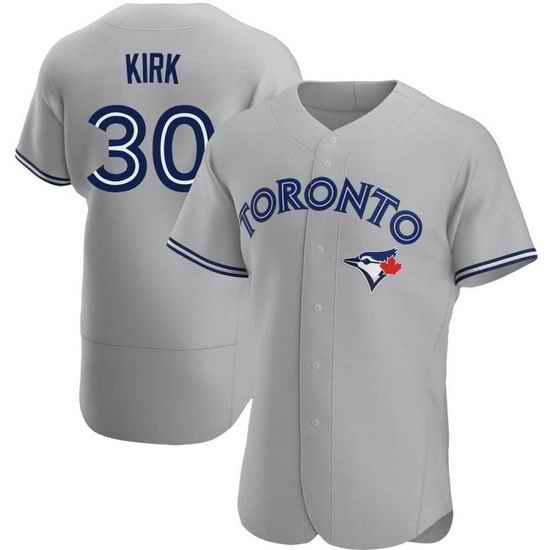 Men Nike Toronto Blue Jays #30 Alejandro Kirk Gray Home Stitched Cool Base Player Jersey->toronto blue jays->MLB Jersey