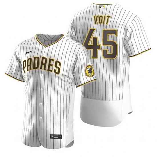 Men San Diego Padres #45 Luke Voit White Flex Base Stitched Baseball jersey->san diego padres->MLB Jersey