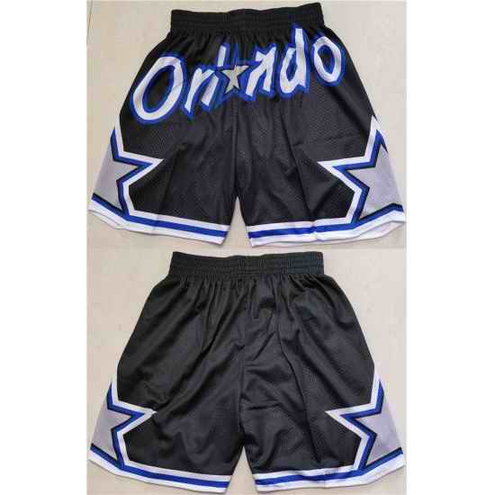 Men Orlando Magic Black Shorts->nba shorts->NBA Jersey