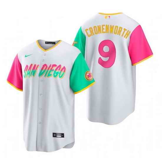 Men San Diego Padres #9 Jake Cronenworth 2022 White City Connect Cool Base Stitched Jersey->san diego padres->MLB Jersey