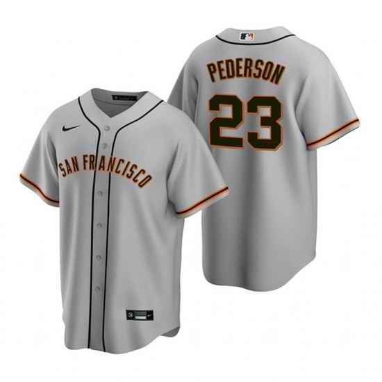 Men San Francisco New York Giants #23 Joc Pederson Grey Cool Base Stitched Jerse->boston red sox->MLB Jersey