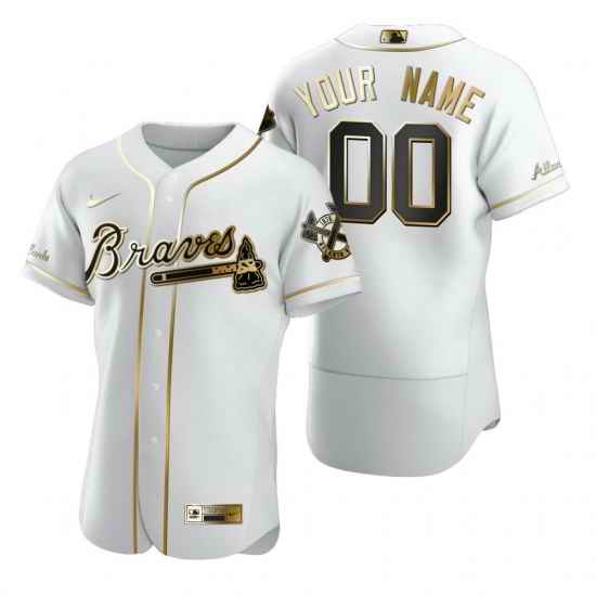 Men Women Youth Toddler Arizona Diamondbacks Custom Nike White Stitched MLB Flex Base Golden Edition Jersey->customized mlb jersey->Custom Jersey