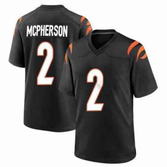Youth Cincinnati Bengals #2 Evan McPherson 2021 Black Vapor Limited Stitched NFL Jersey->youth nfl jersey->Youth Jersey