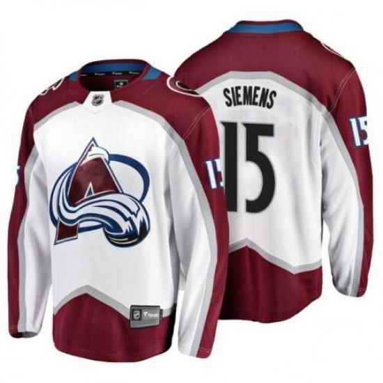 Men Colorado Avalanche #15 Duncan Siemens White Stitched Jersey->colorado avalanche->NHL Jersey