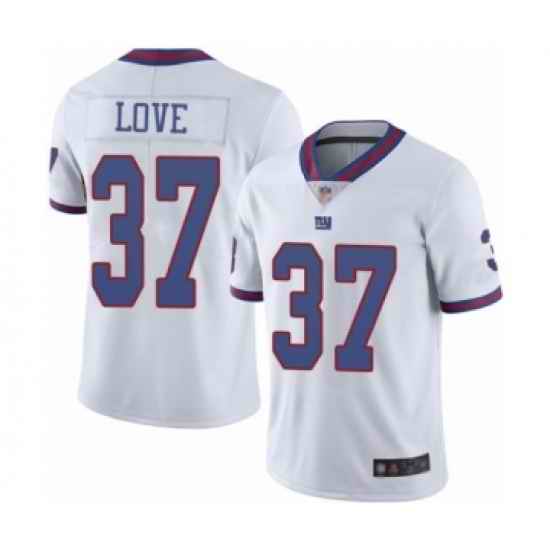 Men New York Giants #37 Julian Love Limited White Rush Vapor Untouchable Football Jersey->new york giants->NFL Jersey