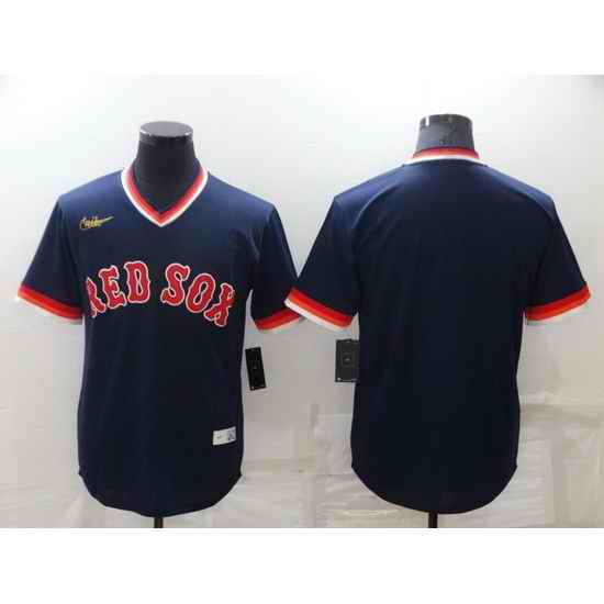 Men Boston Red Sox Navy Stitched Baseball jersey->boston red sox->MLB Jersey