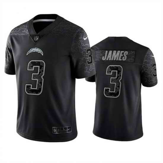 Men Los Angeles Chargers #3 Derwin James Black Reflective Limited Stitched Football Jersey->los angeles chargers->NFL Jersey
