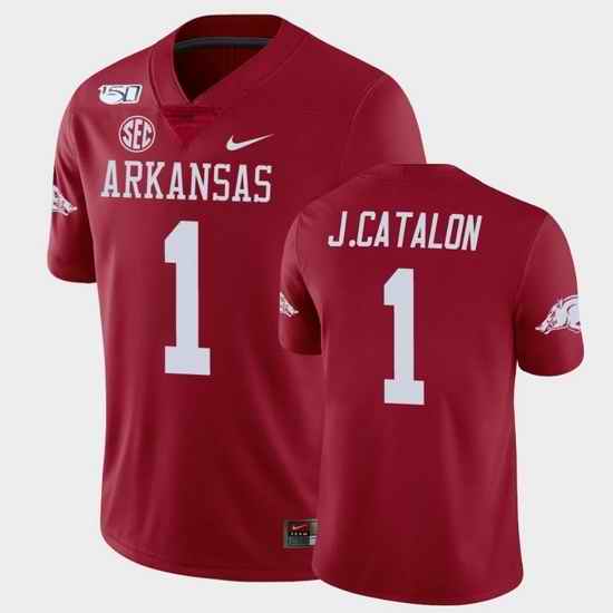 Men Arkansas J.Catalon Red #1 NCAA Jersey->dallas cowboys->NFL Jersey