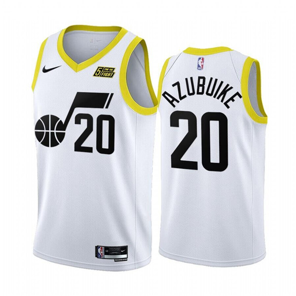 Men's Utah Jazz #20 Udoka Azubuike White 2022/23 Association Edition Stitched Basketball Jersey->utah jazz jerseys->NBA Jersey