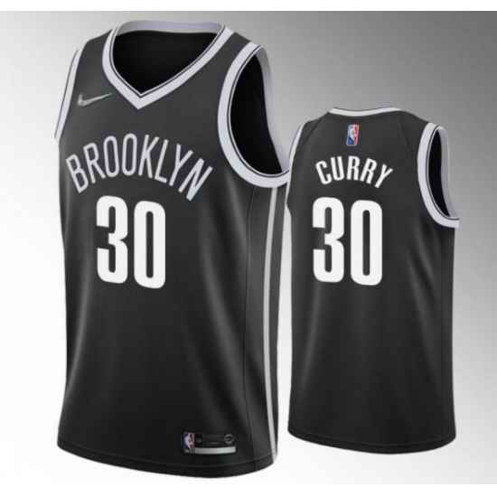 Youth Nike Brooklyn Nets Seth Curry #30 Black Stitched Swingman Jersey->brooklyn nets->NBA Jersey