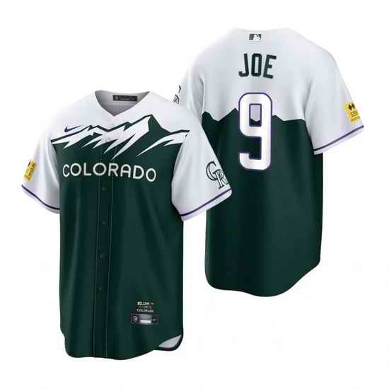 Men Nike Nike Colorado Rockies #9 Connor Joe City Connect Stitched Baseball Jersey->colorado rockies->MLB Jersey