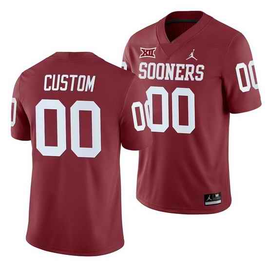 Oklahoma Sooners Custom Crimson College Football Men'S Jersey->->Custom Jersey
