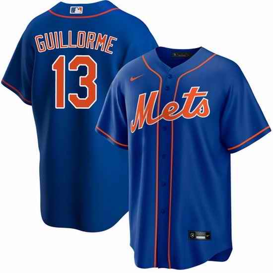 Men New York Mets #13 Luis Guillorme Royal Cool Base Stitched Baseball Jersey->new york mets->MLB Jersey