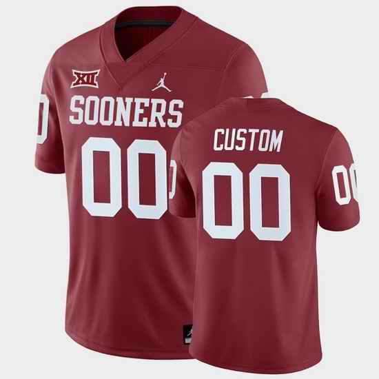 Oklahoma Sooners Custom Crimson Home Men'S Jersey->->Custom Jersey