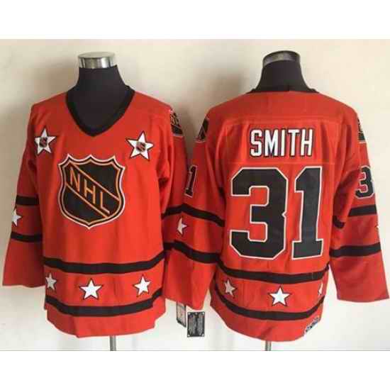 1972-81 NHL All-Star #31 Billy Smith Orange CCM Throwback Stitched Vintage Hockey Jersey->1972-81 nhl all-star->NHL Jersey