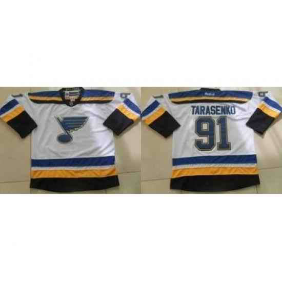 St. Louis Blues #91 Vladimir Tarasenko White Stitched Jersey->st.louis blues->NHL Jersey