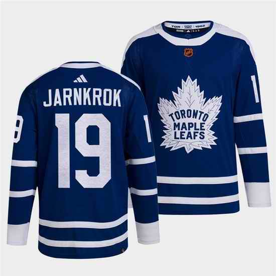 Men Toronto Maple Leafs Black #19 Calle Jarnkrok Blue 2022 Reverse Retro Stitched Jersey->toronto maple leafs->NHL Jersey