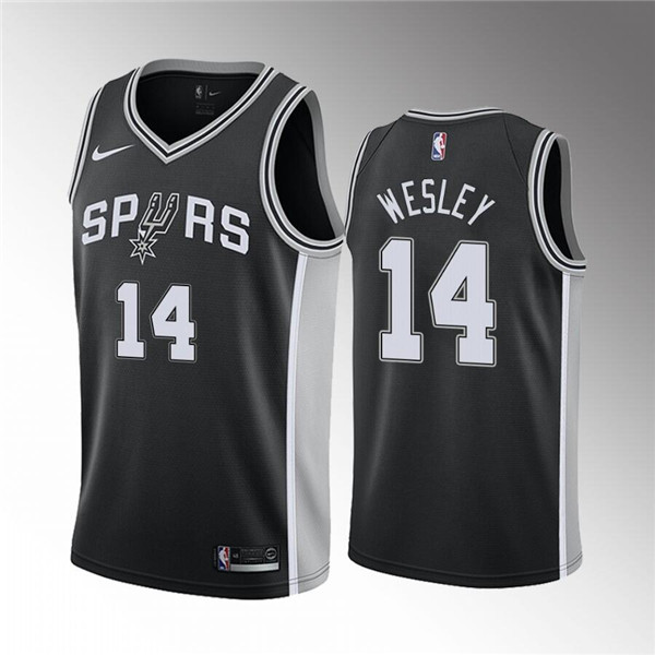 Men' San Antonio Spurs #14 Blake Wesley Black Association Edition Stitched Jersey->san antonio spurs->NBA Jersey