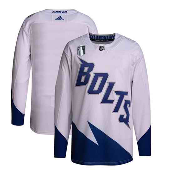 Men Tampa Bay Lightning Blank 2022 White Stanley Cup Final Patch Stitched Jersey->tampa bay lightning->NHL Jersey