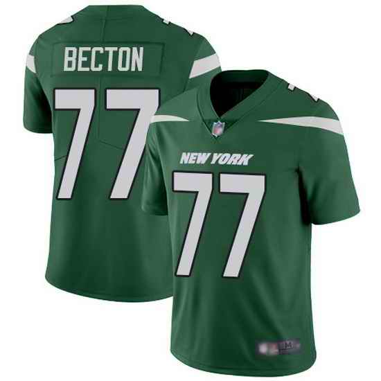 Youth Nike New York Jets #77 Mekhi Becton Green Stitched NFL Vapor Untouchable Limited Jersey->new york jets->NFL Jersey