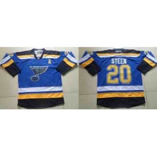 St. Louis Blues #20 Alexander Steen Light Blue Home Stitched Jersey->st.louis blues->NHL Jersey