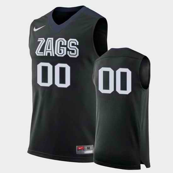 Gonzaga Bulldogs Custom Black Replica College Basketball Jersey->->Custom Jersey