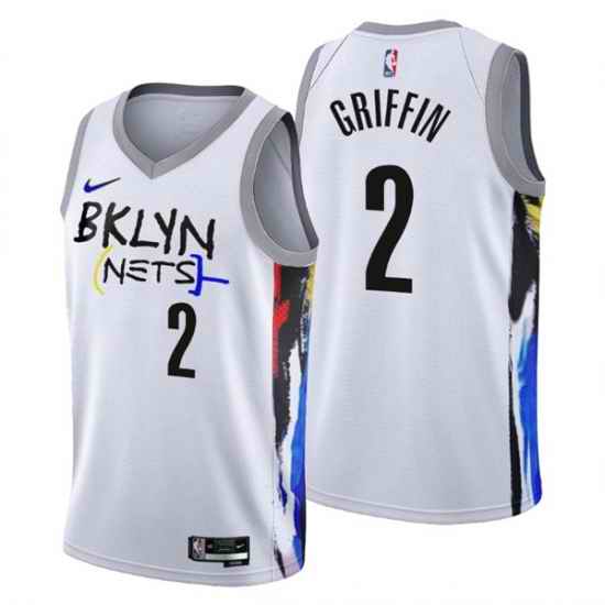 Men's Brooklyn Nets #2 Blake Griffin 2022-23 White City Edition Stitched Basketball Jersey->boston celtics->NBA Jersey