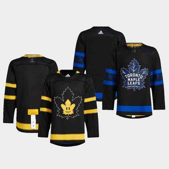 Men Toronto Maple Leafs Black Blank Alternate Premier Breakaway Reversible Stitched jersey->toronto maple leafs->NHL Jersey