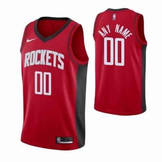 Men Women Youth Toddler Houston Rockets Red Custom Nike NBA Stitched Jersey->customized nba jersey->Custom Jersey