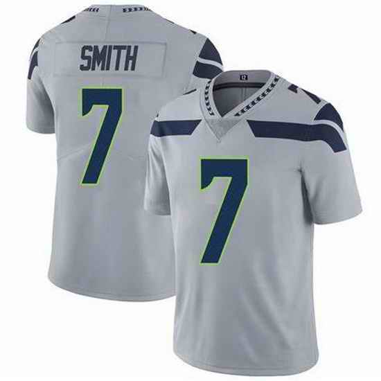 Youth Seattle Seahawks Geno Smith #7 Grey Vapor Limited NFL Jersey->youth nfl jersey->Youth Jersey