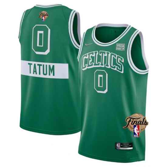 Men's Boston Celtics #0 Jayson Tatum 2022 Green NBA Finals Stitched Jersey->boston celtics->NBA Jersey
