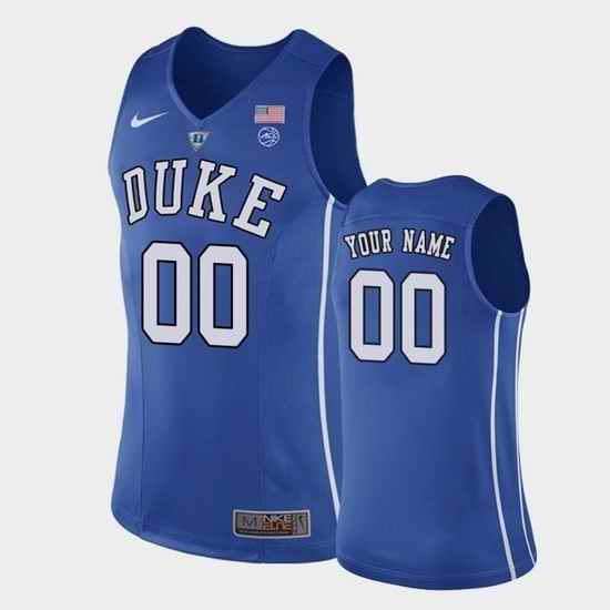 Duke Blue Devils Custom Royal Authentic Performace College Basketball Jersey->->Custom Jersey