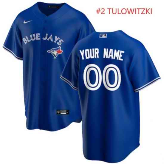 Men Toronto Blue Jays  Troy Tulowitzki  #22 Blue Nike Jersey->boston red sox->MLB Jersey
