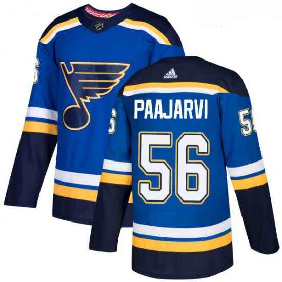 Youth Adidas St Louis Blues #56 Magnus Paajarvi Authentic Royal Blue Home NHL Jersey->youth nhl jersey->Youth Jersey