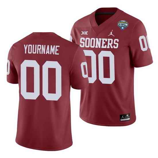 Oklahoma Sooners Custom Crimson 2020 Cotton Bowl Men'S Jersey->->Custom Jersey