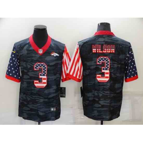 Men's Denver Broncos #3 Russell Wilson USA Camo 2020 Salute To Service Stitched NFL Nike Limited Jersey->denver broncos->NFL Jersey