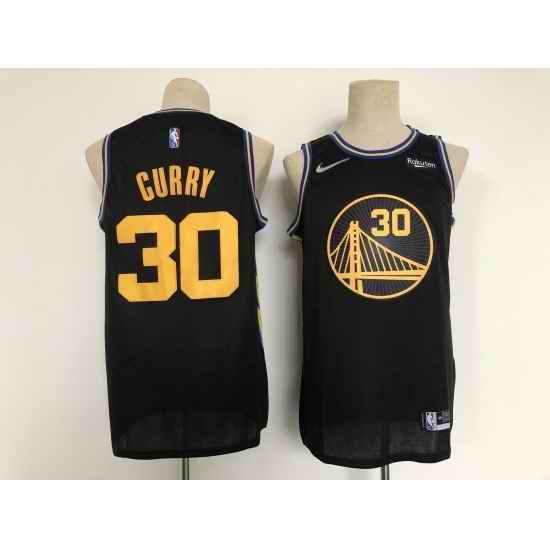 Men's Golden State Warriors #30 Stephen Curry Black City Player Jersey->indiana pacers->NBA Jersey