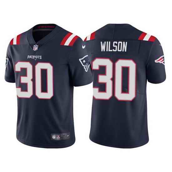 Men New England Patriots #30 Mack Wilson Navy Vapor Untouchable Limited Stitched jersey->new england patriots->NFL Jersey