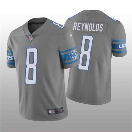 Men's Detroit Lions #8 Josh Reynolds Grey Vapor Untouchable Limited Stitched Jersey->detroit lions->NFL Jersey
