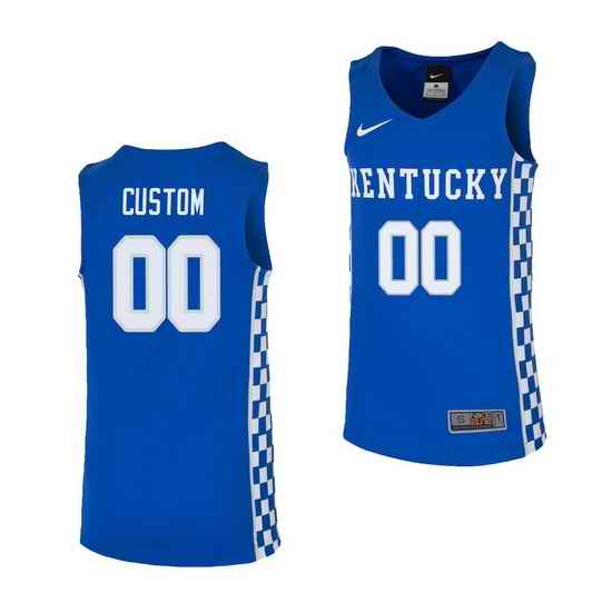 Kentucky Wildcats Custom Royal Replica Youth Jersey->->Custom Jersey