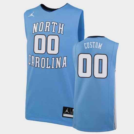 North Carolina Tar Heels Custom Carolina Blue Replica College Basketball Jersey->->Custom Jersey