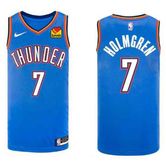 Men Oklahoma City Thunder #7 Chet Holmgren Nike Stitched Swingman Jersey->oklahoma city thunder->NBA Jersey